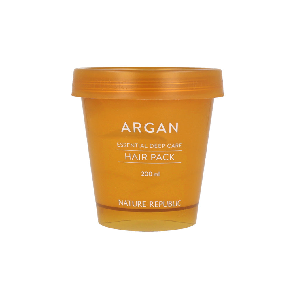 NATURE REPUBLIC NATURE REPUBLIC Argan Essential Deep Hair Pack 200ml [Renewal] - daily care - front bottle shot