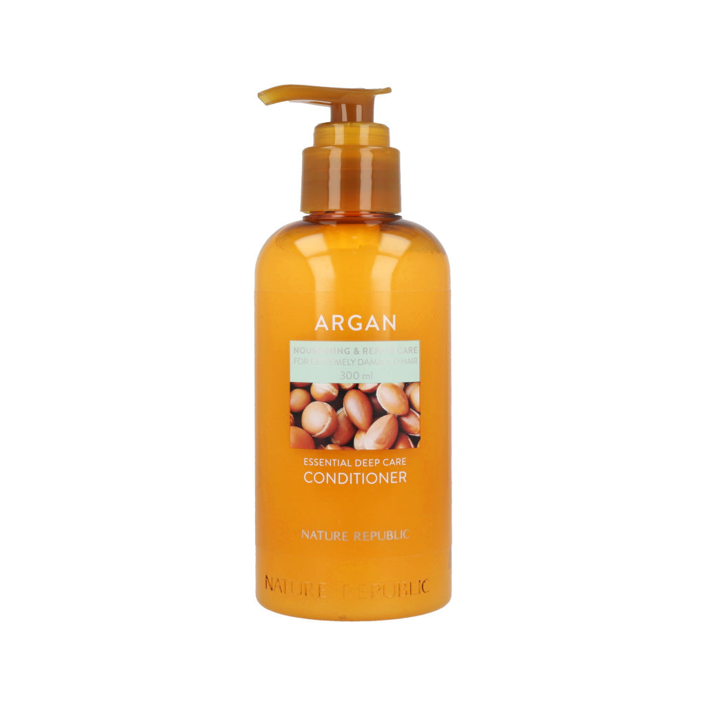 NATURE REPUBLIC NATURE REPUBLIC Argan Essential Deep Care Conditioner 300ml [Renewal] - hydrating - front bottle shot