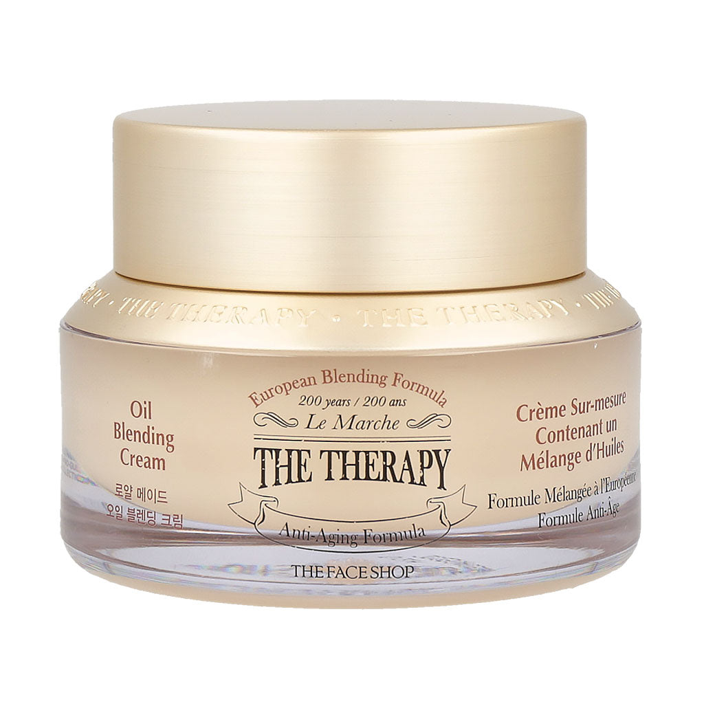 THE FACE SHOP THE FACE SHOP The Therapy Oil Blending Cream 50ml - hydrating - front bottle shot