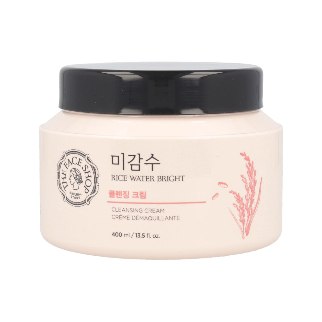 THE FACE SHOP THE FACE SHOP Rice Water Bright Cleansing Cream 400ml - brightening - front bottle shot