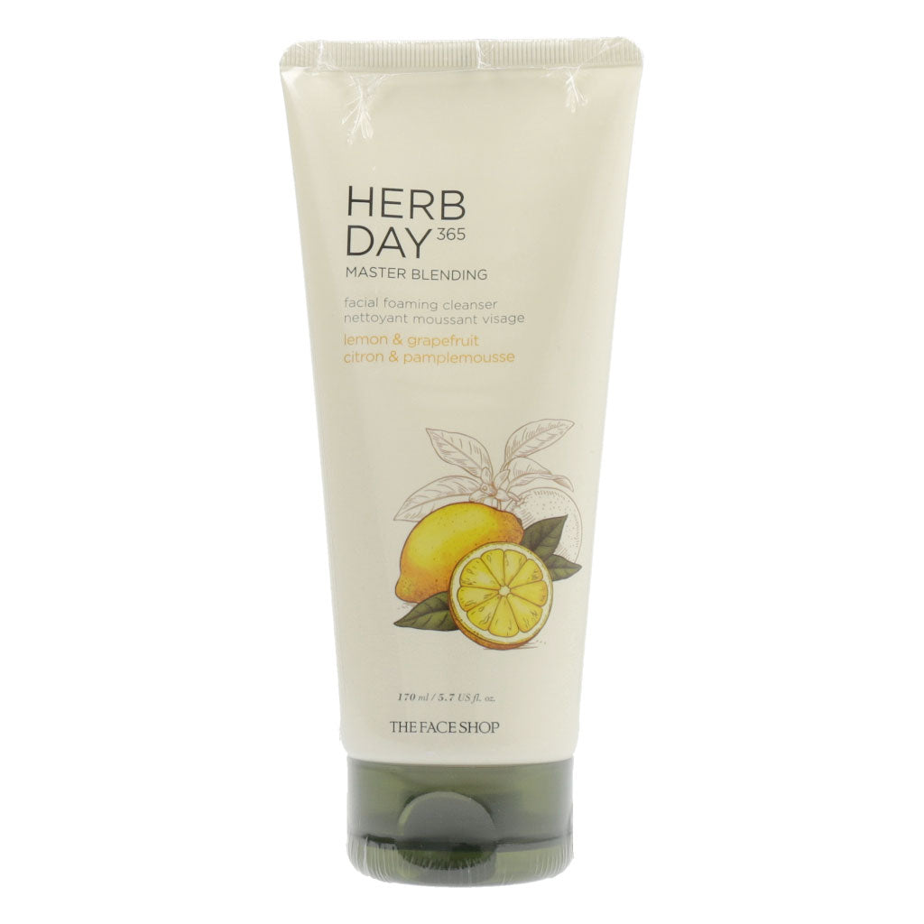 THE FACE SHOP THE FACE SHOP Herb Day 365 Master Blending Cleanser 170ml Lemon - cleansing - front bottle shot