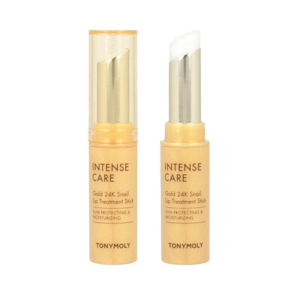 TONYMOLY TONYMOLY Intense Care Gold 24K Snail Lip Treatment Stick SPF15 (3.5g) - hydrating - front bottle shot
