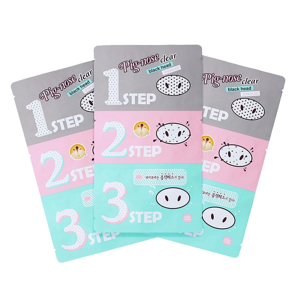 Holika Holika Holika Holika Pig Nose Clear Blackhead 3-Step Kit 5 Packs - pore care - front bottle shot