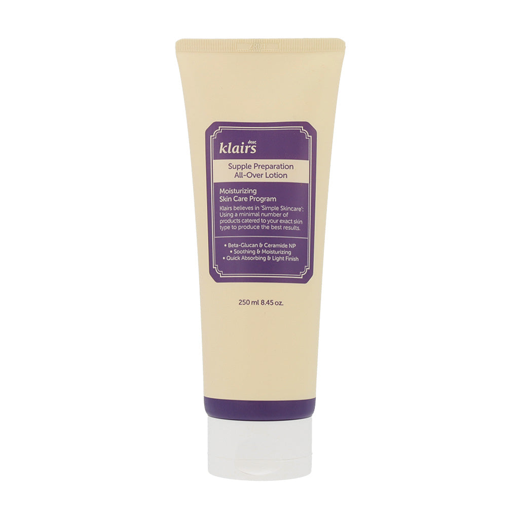 dear, klairs dear, klairs Supple Preparation All-Over Lotion 250ml - hydrating - front bottle shot