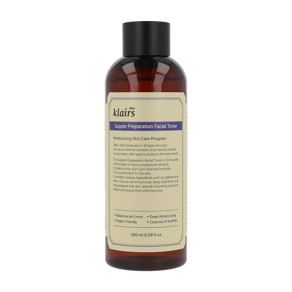 dear, klairs dear, klairs Supple Preparation Facial Toner 180ml - nourishing - front bottle shot