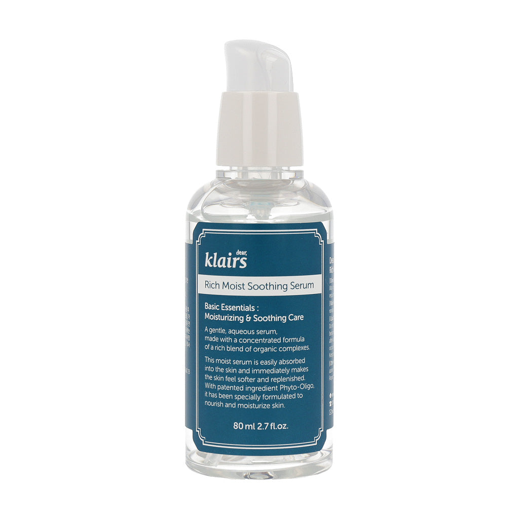 dear, klairs dear, klairs Rich Moist Soothing Serum 80ml - hydrating - front bottle shot