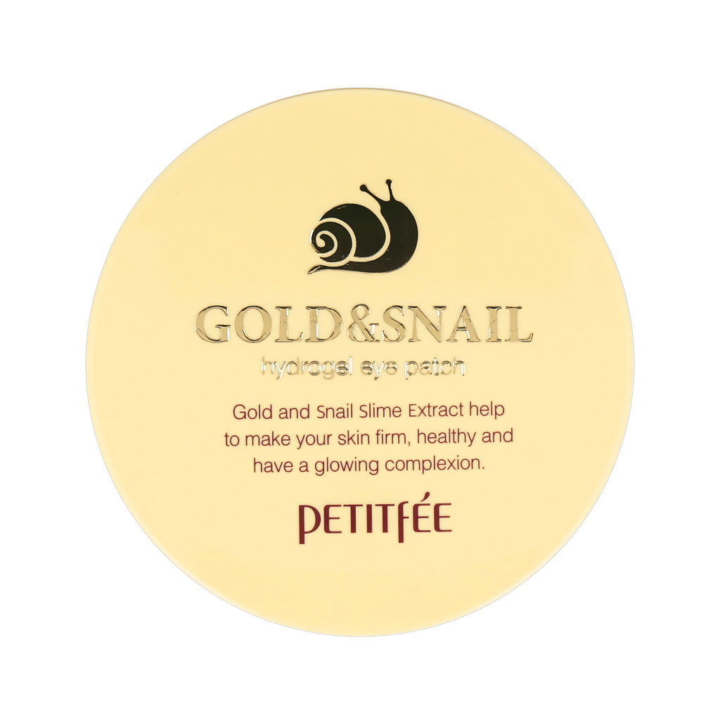 Petitfee PETITFEE Gold & Snail Eye Patch 60ea (30days) - brightening - front bottle shot