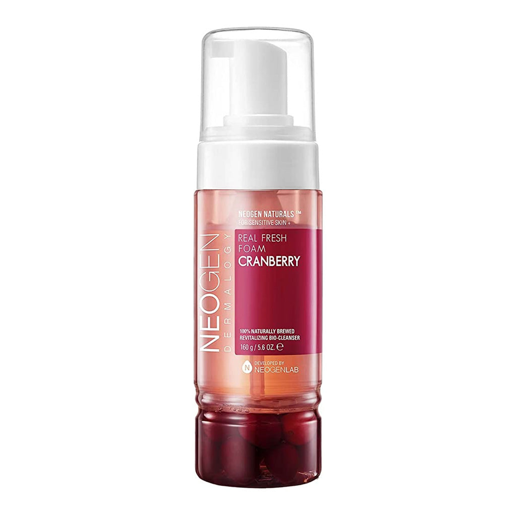 NEOGEN NEOGEN DERMALOGY Real Fresh Foam Cleanser Cranberry 160g - hydrating - front bottle shot