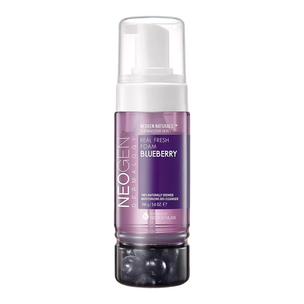 NEOGEN NEOGEN DERMALOGY Real Fresh Foam Cleanser Blueberry 160g - hydrating - front bottle shot