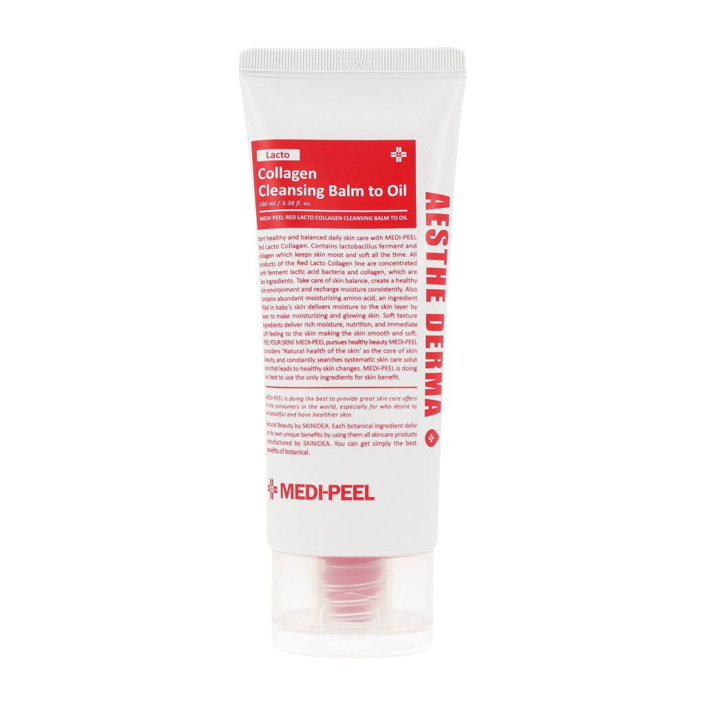 MEDI-PEEL MEDI-PEEL Red Lacto Collagen Cleansing Balm to Oil 100ml - pore care - front bottle shot
