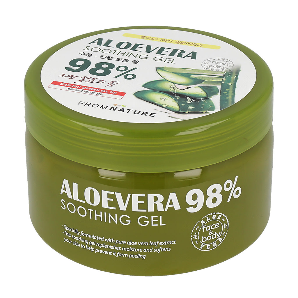 Fromnature Fromnature Aloe Vera Soothing Gel 98% - hydrating - front bottle shot