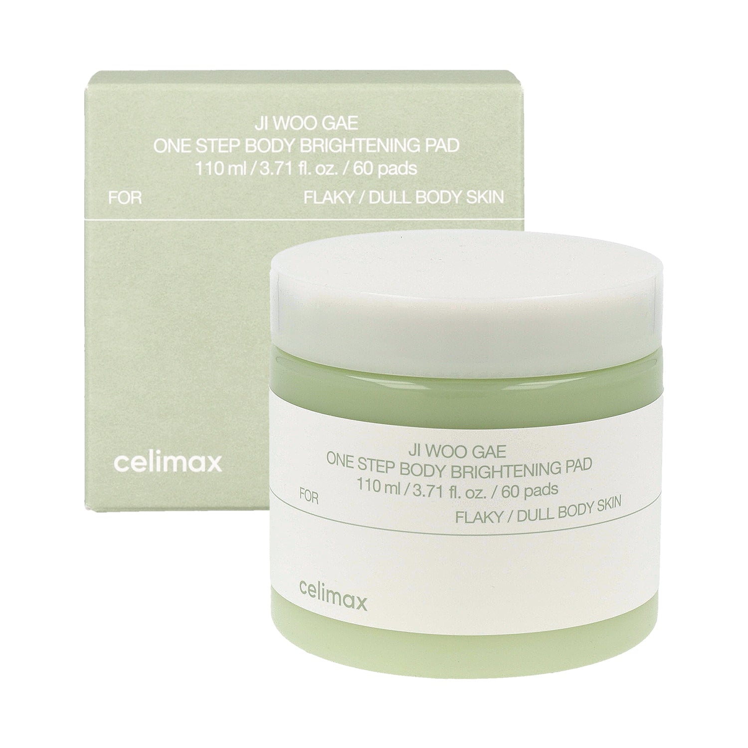 celimax celimax Jiwoogae One Step Body Brightening Pad 110ml 60 pads - brightening - front bottle shot