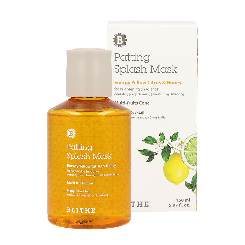 BLITHE BLITHE Patting Splash Mask Energy Citrus & Honey 150ml - hydrating - front bottle shot
