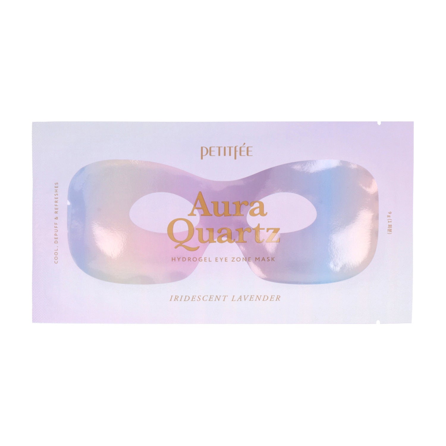 Petitfee PETITFEE Aura Quartz Hydrogel Eye Zone Mask Iridescent Lavender 1EA - cleansing - front bottle shot