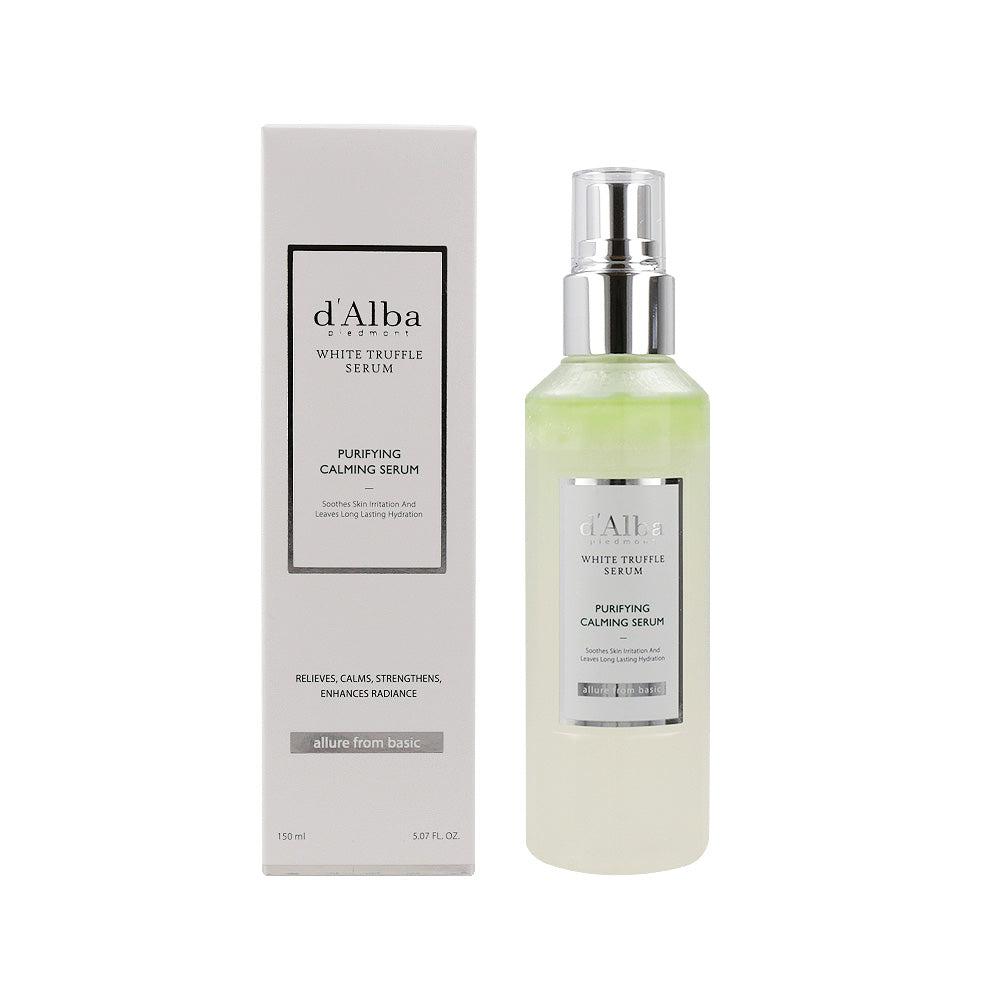 d'Alba d'Alba White Truffle Purifying & Calming Serum 150ml - soothing - front bottle shot