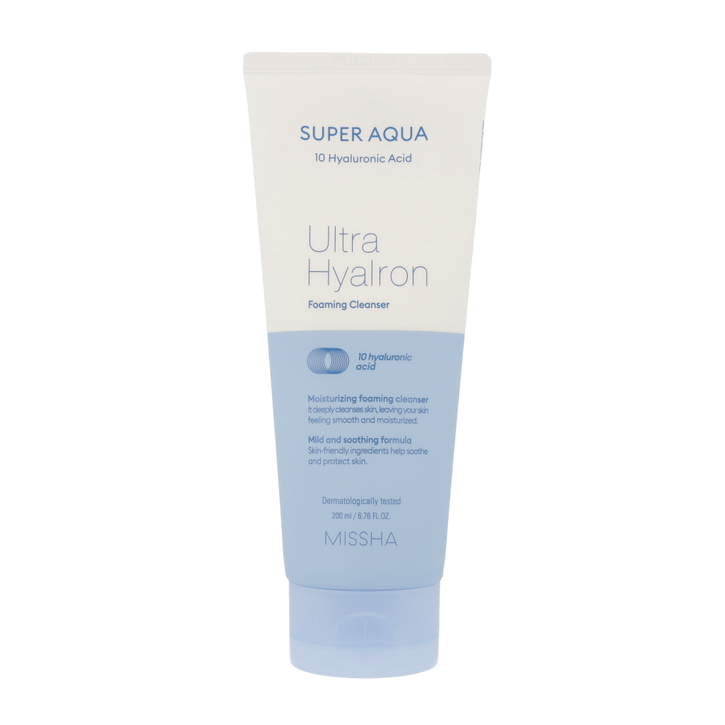 MISSHA MISSHA Super Aqua Ultra Hyalron Foaming 200ml - hydrating - front bottle shot
