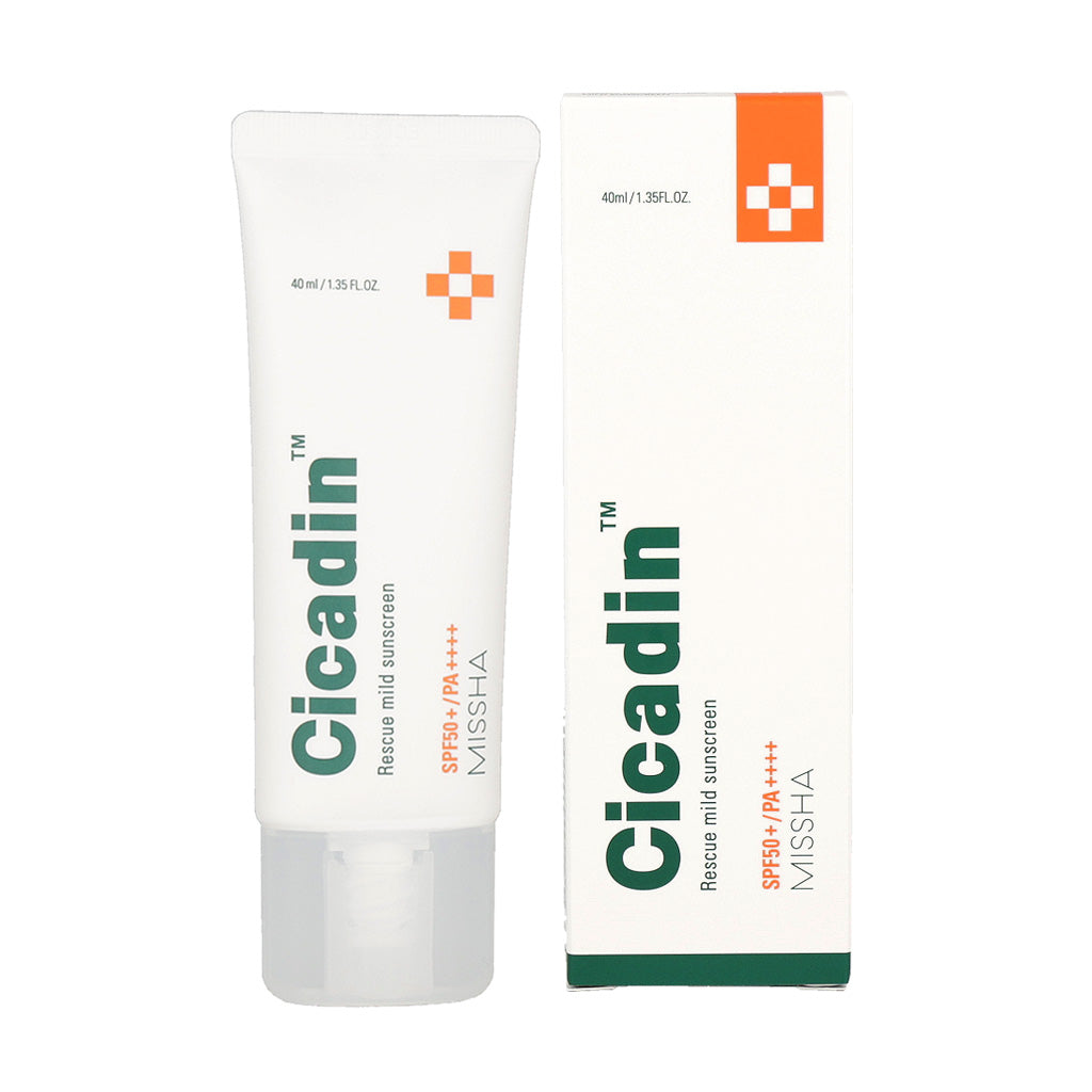 MISSHA MISSHA Cicadin Rescue Mild Sunscreen SPF50+ PA++++ 40ml - hydrating - front bottle shot