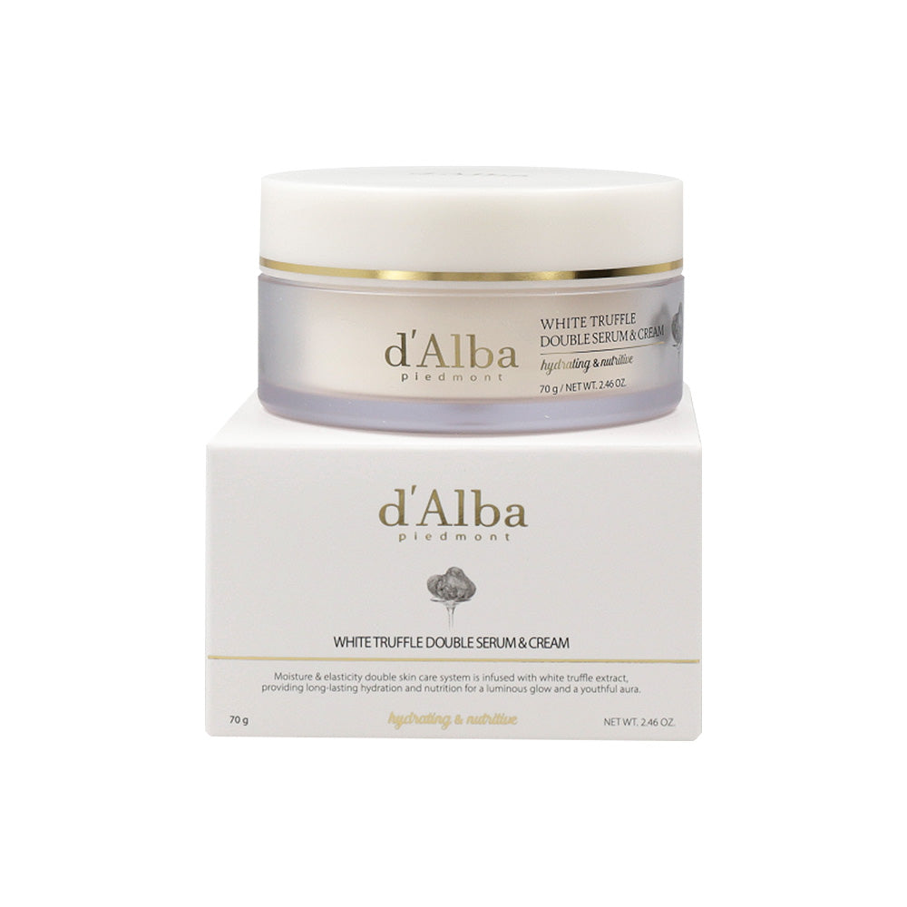 d'Alba d'Alba White Truffle Double Serum & Cream 70g - hydrating - front bottle shot