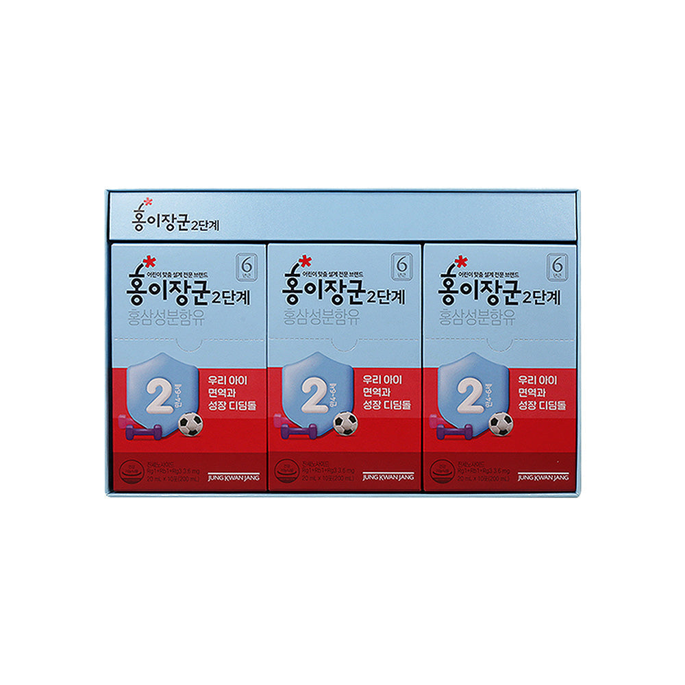 JUNG KWAN JANG Jung Kwan Jang Kid Tonic Step 2 (Ages 4-6) Korean Red Ginseng 1 box (20ml 30ea) - daily care - front bottle