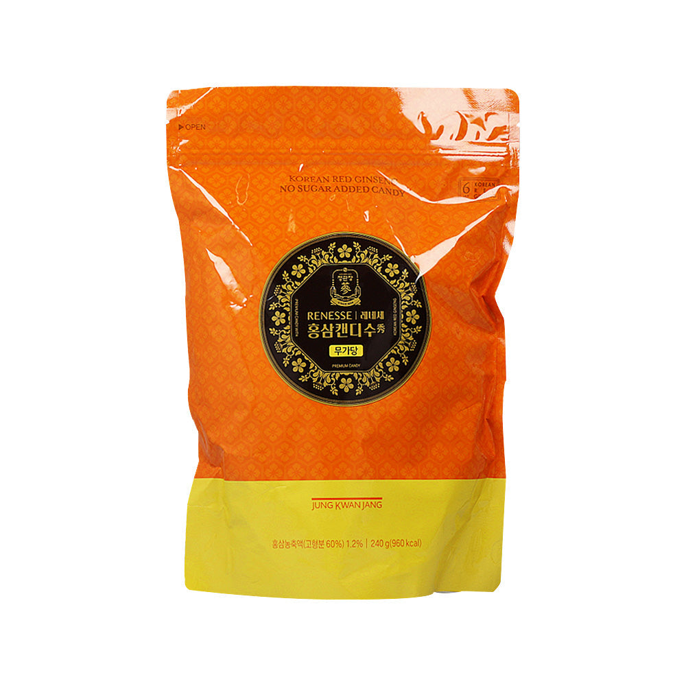 JUNG KWAN JANG Jung Kwan Jang Renesse Red Ginseng Candy Soo Sugar-Free 240g - daily care - front bottle shot