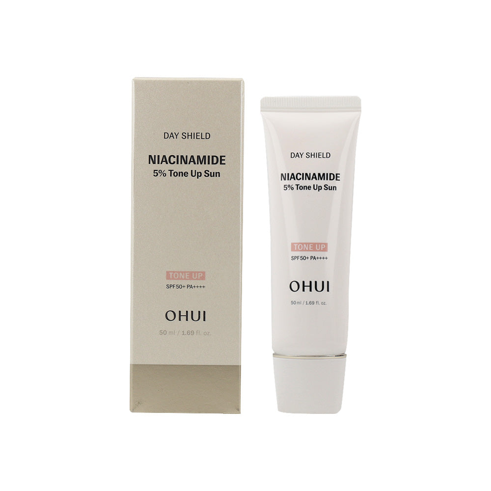 OHUI OHUI Day Shield Niacinamide 5% Tone Up Sun SPF50+ PA++++ 50ml - hydrating - front bottle shot