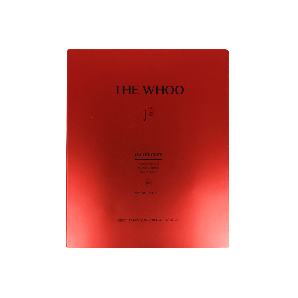 THE WHOO THE WHOO UV Ultimate Red Vitamin Sun Special Set - brightening - front bottle shot