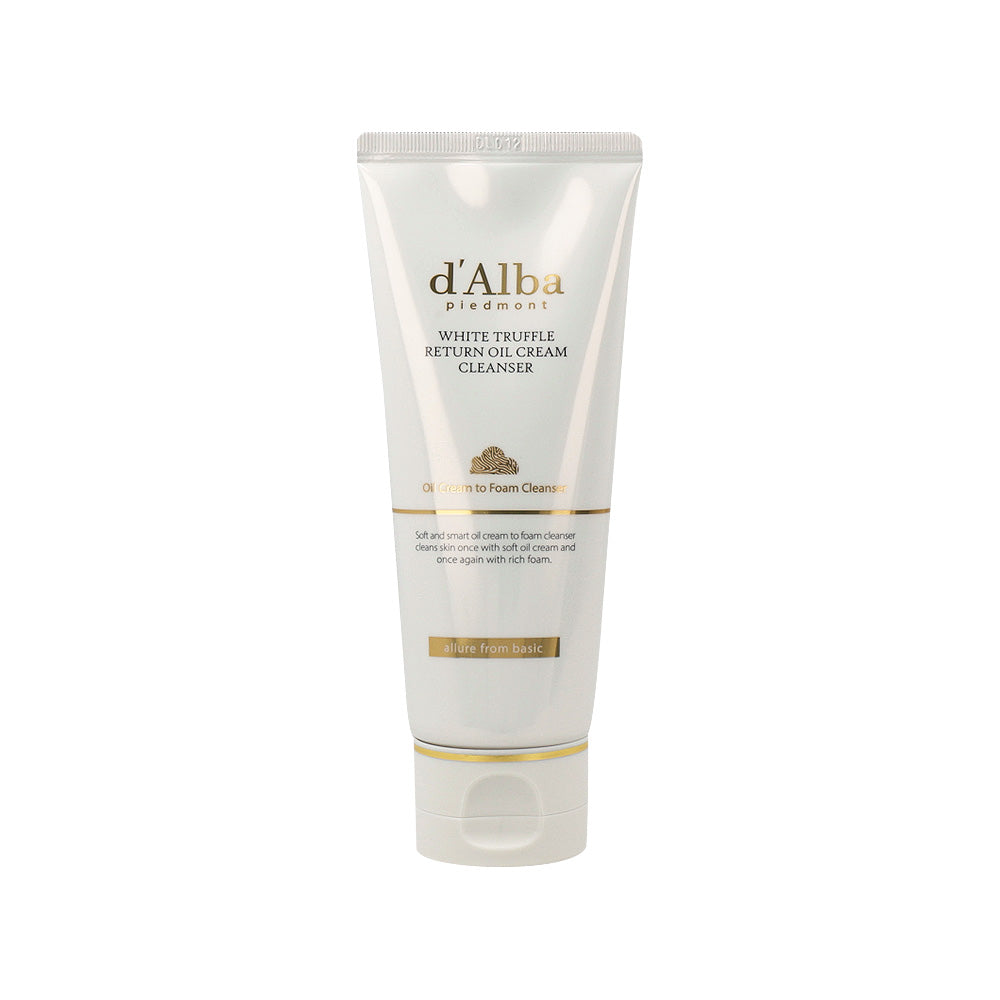 d'Alba d'Alba White Truffle Return Oil Cream Cleanser Tube 100ml - hydrating - front bottle shot