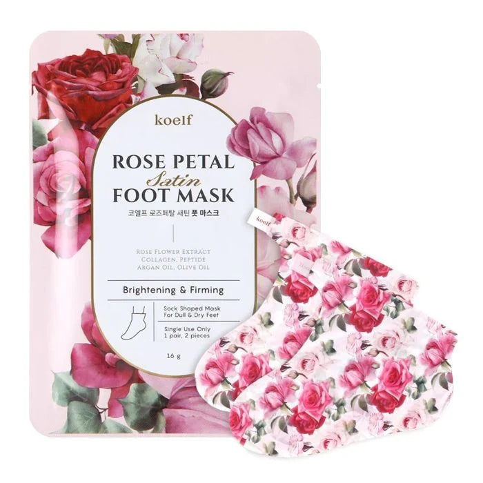 koelf koelf Rose Petal Satin Foot Mask 1ea - daily care - front bottle shot