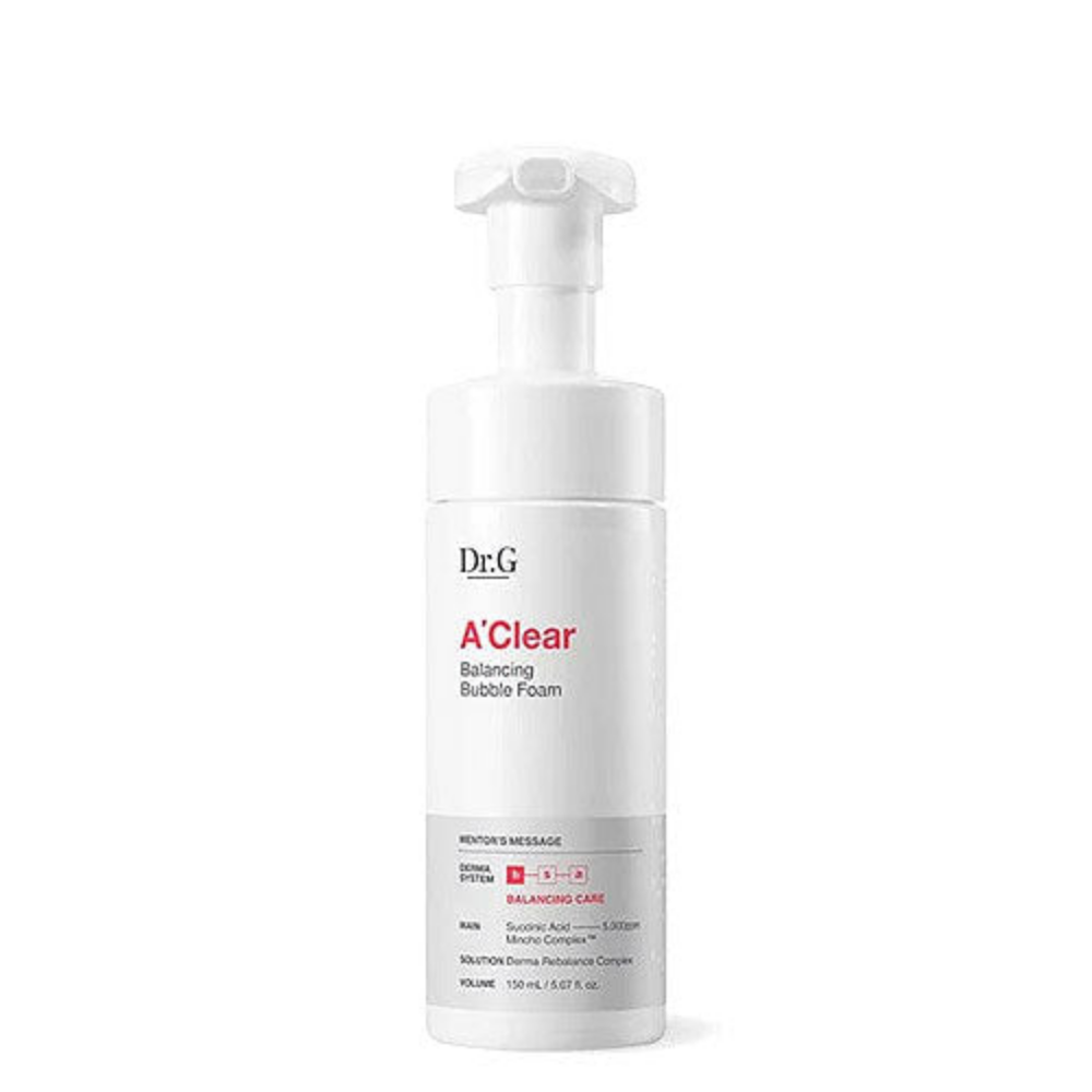 Dr.G Dr.G A'Clear Balancing Bubble Foam 150ml - soothing - front bottle shot
