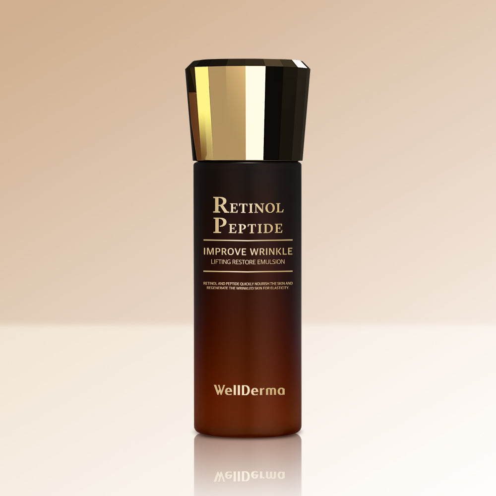 WellDerma WellDerma Retinol Peptide Lifting Restore Emulsion 120ml - hydrating - front bottle shot
