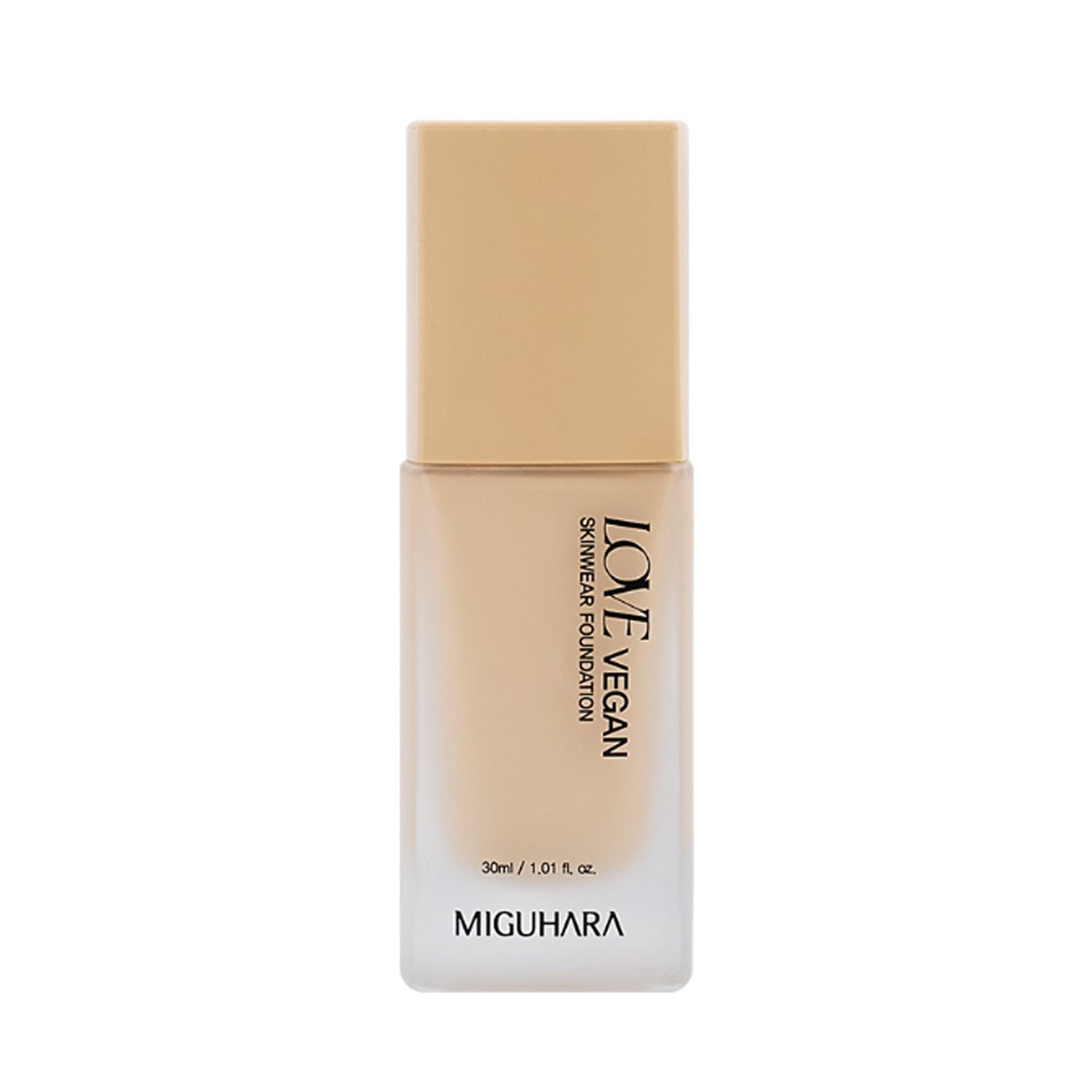 MIGUHARA MIGUHARA Love Vegan Skin Foundation No.21 Light Beige SPF30 PA+++ - hydrating - front bottle shot