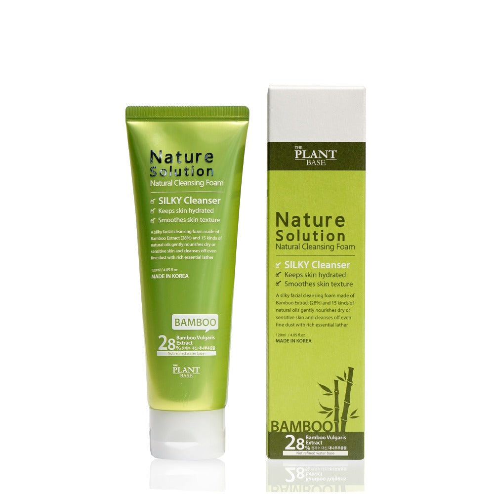 THE PLANT BASE THE PLANT BASE Nature Solution Natural Cleansing Foam 120ml - hydrating - front bottle shot