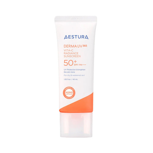 AESTURA AESTURA Derma UV365 Vita-C Radiance Sunscreen 40ml - hydrating - front bottle shot