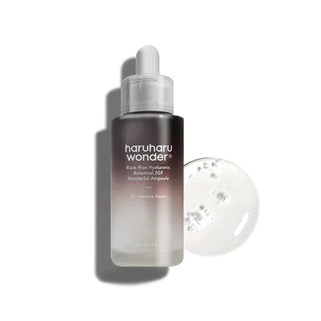 haruharu wonder haruharu wonder Black Rice Hyaluronic Botanical 2GF Wonderful Ampoule 30ml - brightening - front bottle shot
