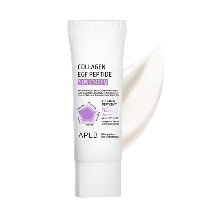 APLB APLB Collagen EGF Peptide Sunscreen SPF50+ PA++++ 40ml - hydrating - front bottle shot