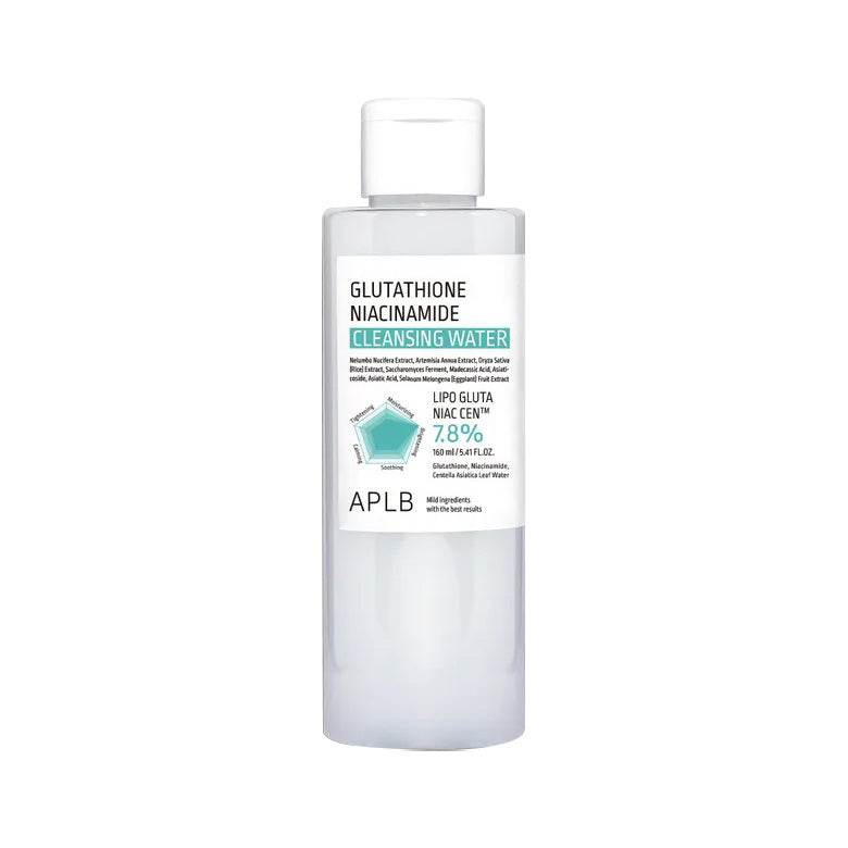 APLB APLB Glutathione Niacinamide Cleansing Water 160ml - hydrating - front bottle shot