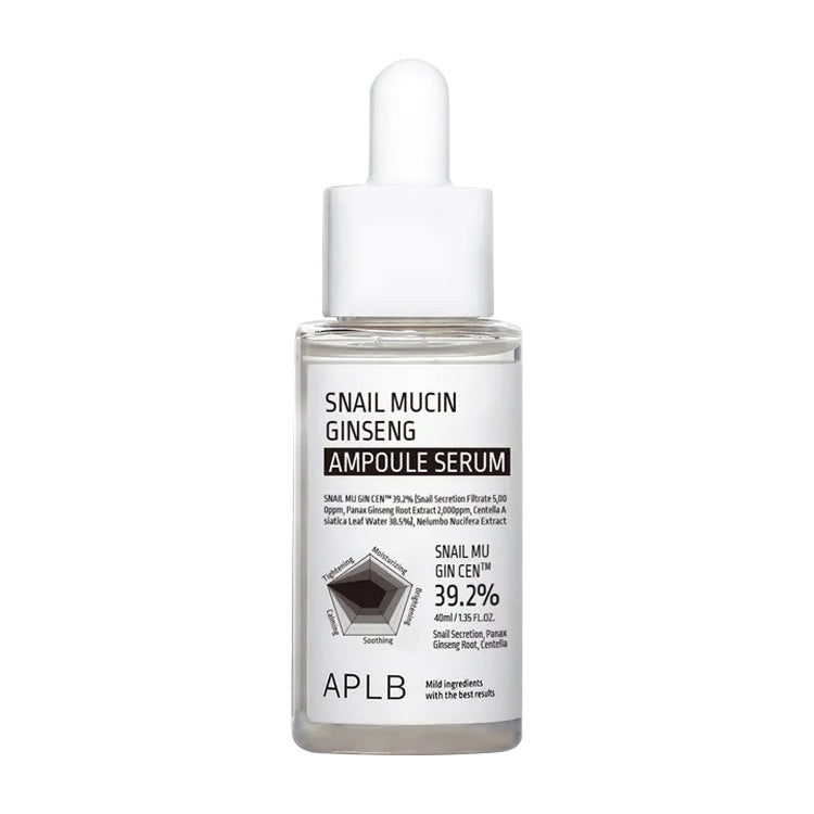 APLB APLB Snail Mucin Ginseng Ampoule Serum 40ml - hydrating - front bottle shot