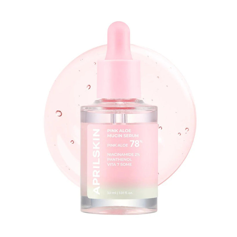 APRILSKIN APRILSKIN Pink Aloe Mucin Serum 30ml - hydrating - front bottle shot