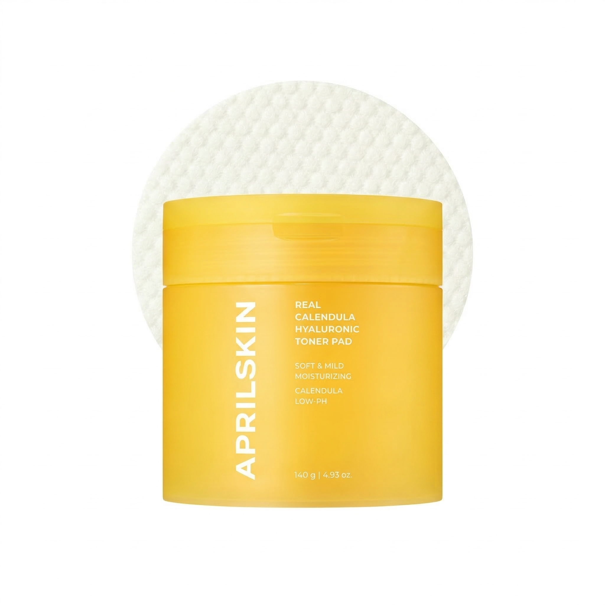APRILSKIN APRILSKIN Real Calendula Hyaluronic Toner Pad 140g - hydrating - front bottle shot