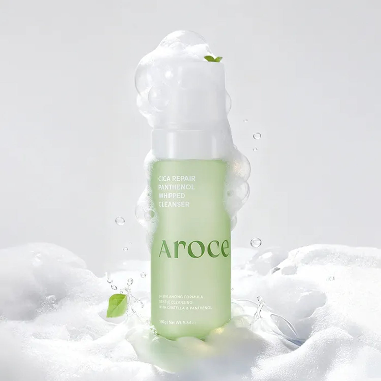 AROCELL AROCELL Cica Repair Panthenol Whipped Cleanser 160g - hydrating - front bottle shot