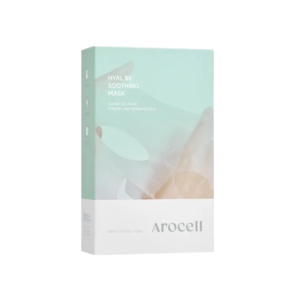 AROCELL AROCELL Hyal B5 Soothing Mask (10 Sheets) - hydrating - front bottle shot