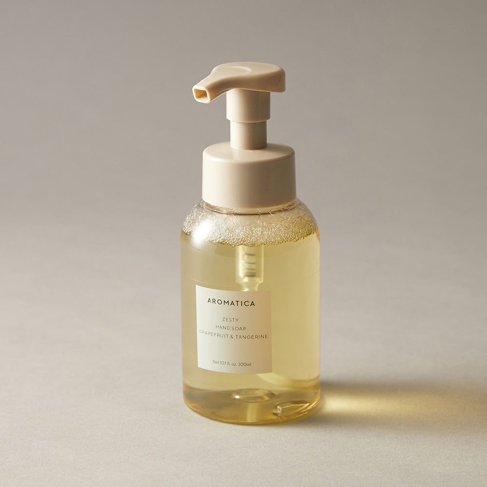 AROMATICA AROMATICA Zesty Hand Soap Grapefruit & Tangerine 300ml - hydrating - front bottle shot