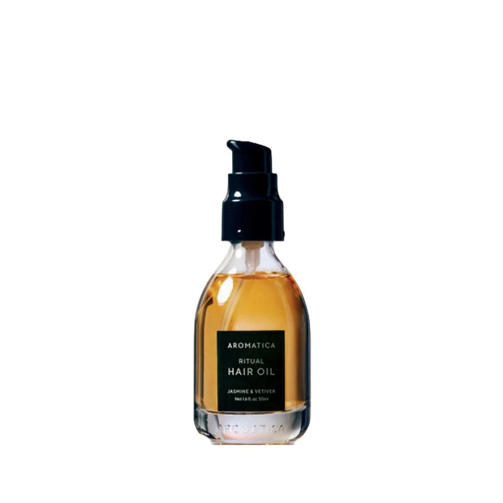 AROMATICA AROMATICA Ritual Hair Oil Jasmine & Vetiver 50ml - hydrating - front bottle shot