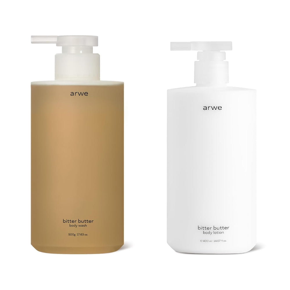 ARWE ARWE Bitter Butter Body Wash 500ml & Body Lotion 400ml Set - hydrating - front bottle shot