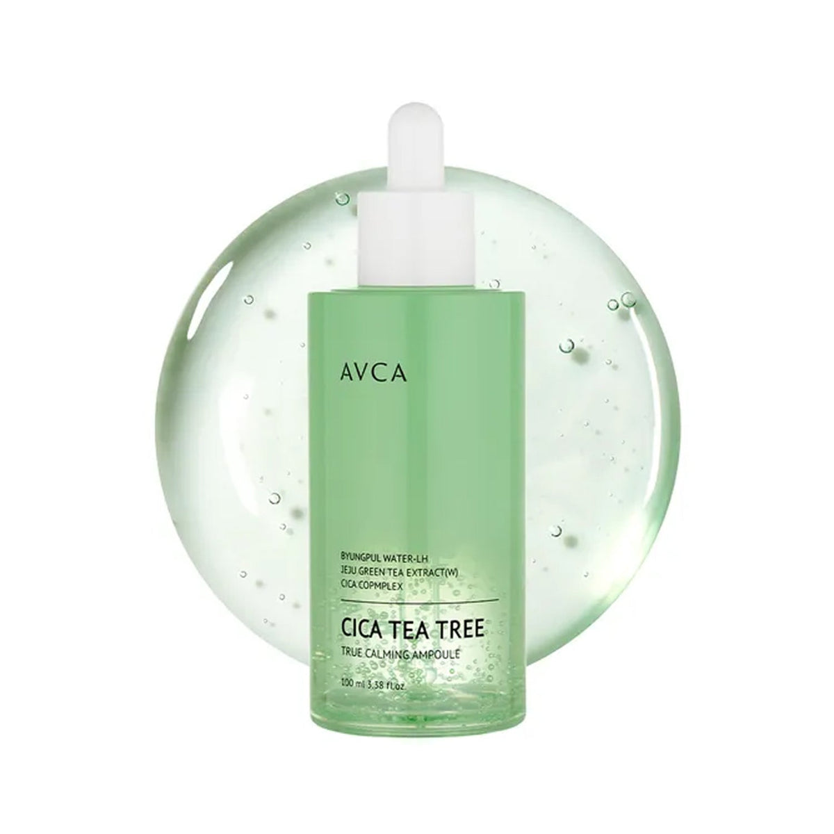 AVCA AVCA Cica Tea Tree True Calming Ampoule 100ml - soothing - front bottle shot