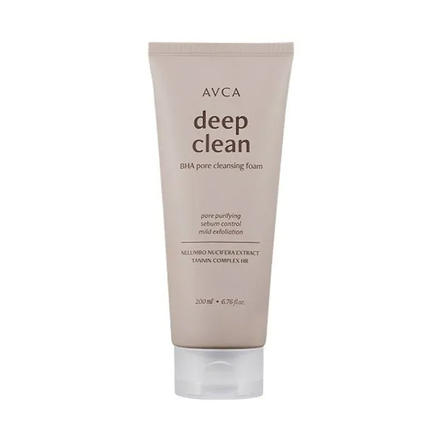 AVCA AVCA Deep Clean BHA Pore Cleansing Foam 200ml - pore care - front bottle shot