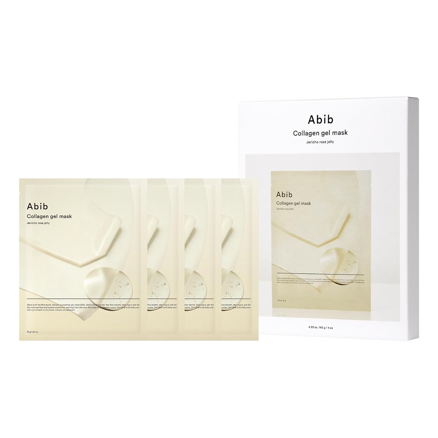 Abib Abib Glow Collagen Mask Glutathione Film 4 Sheets - hydrating - front bottle shot