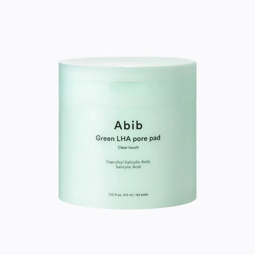 Abib Abib Green LHA Pore Pad Clear Touch 210ml*60P - hydrating - front bottle shot