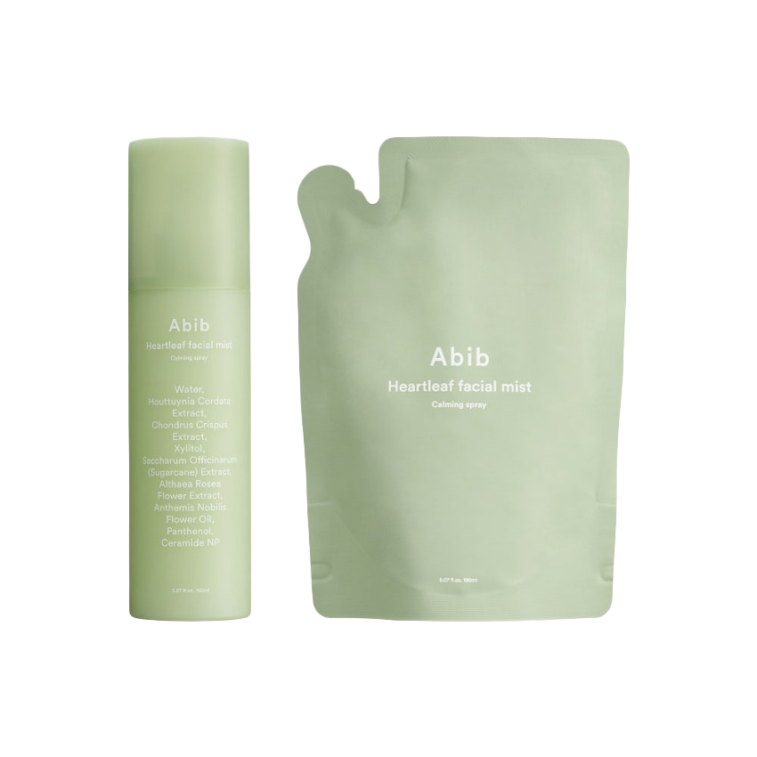 Abib Abib Heartleaf Facial Mist Calming Spray 150ml (+refill 150ml) - hydrating - front bottle shot