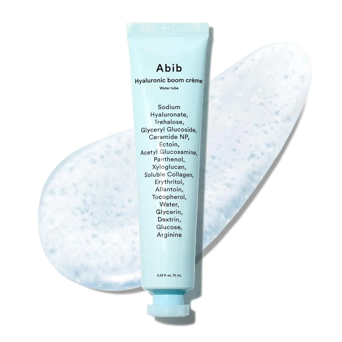 Abib Abib Hyaluronic Boom Cream Water Tube 75ml - hydrating - front bottle shot